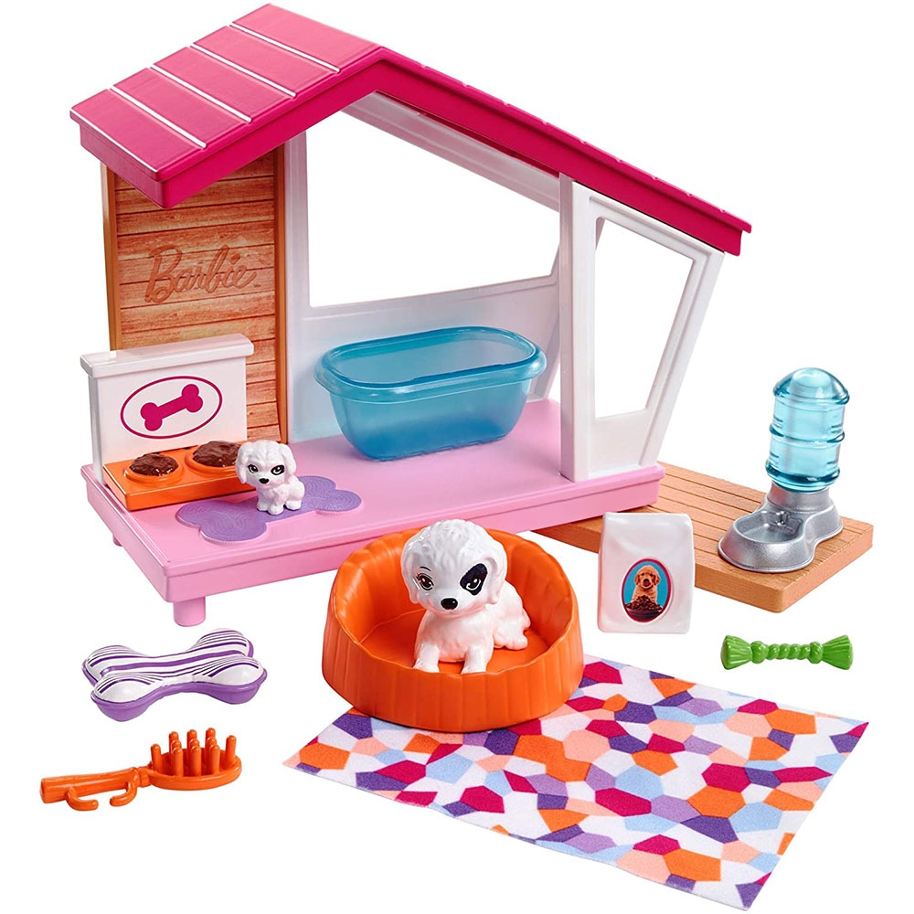 Set Barbie by Mattel Estate Casuta catei cu accesorii FXG34 Set Barbie by Mattel Estate Casuta catei cu accesorii FXG34
