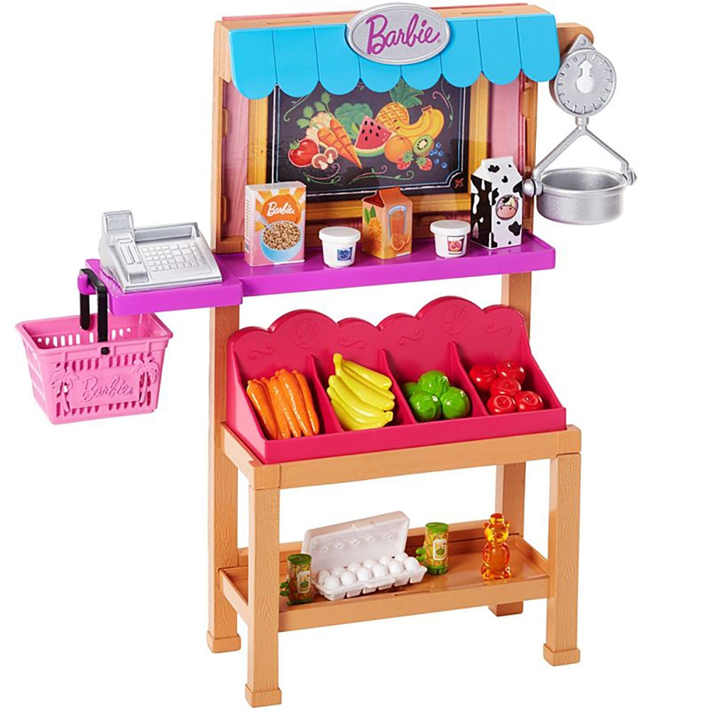 Set Barbie by Mattel I can be Magazin alimentar FJB27 cu accesorii Set Barbie by Mattel I can be Magazin alimentar FJB27 cu accesorii