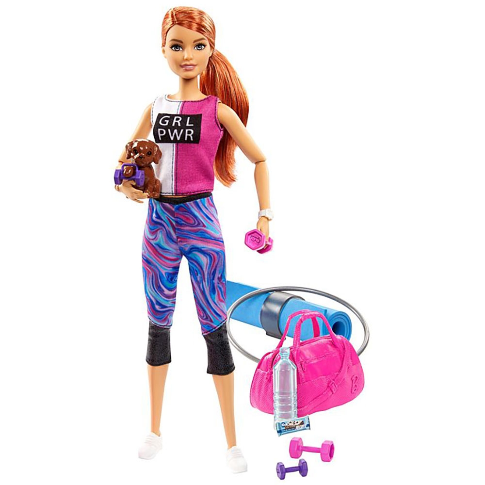 Set Barbie by Mattel Wellness and Fitness papusa cu figurina si accesorii GJG57 Set Barbie by Mattel Wellness and Fitness papusa cu figurina si accesorii GJG57