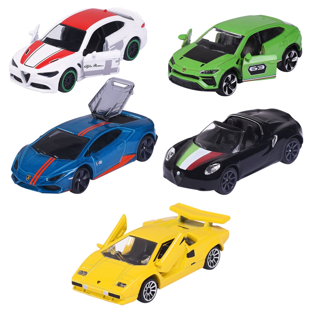 Set Majorette Dream Cars Italy cu 5 masinute din metal Set Majorette Dream Cars Italy cu 5 masinute din metal