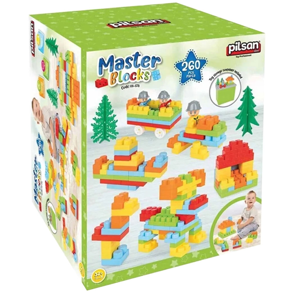 Set constructie Pilsan Master Blocks 260 piese Set constructie Pilsan Master Blocks 260 piese