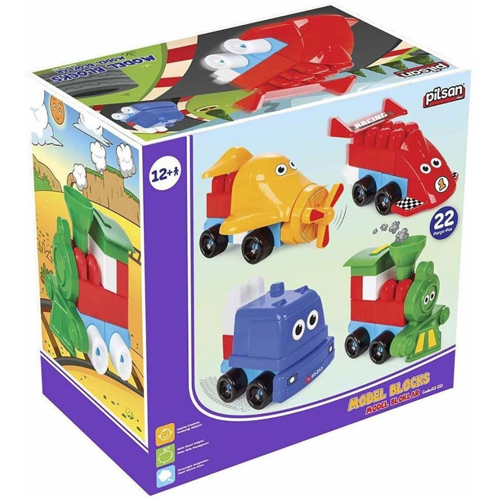 Set constructie Pilsan Model Blocks 22 piese Set constructie Pilsan Model Blocks 22 piese