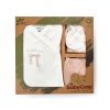Set de 5 piese pentru nou nascut, Bow, powder, BabyCosy Set de 5 piese pentru nou nascut, Bow, powder, BabyCosy