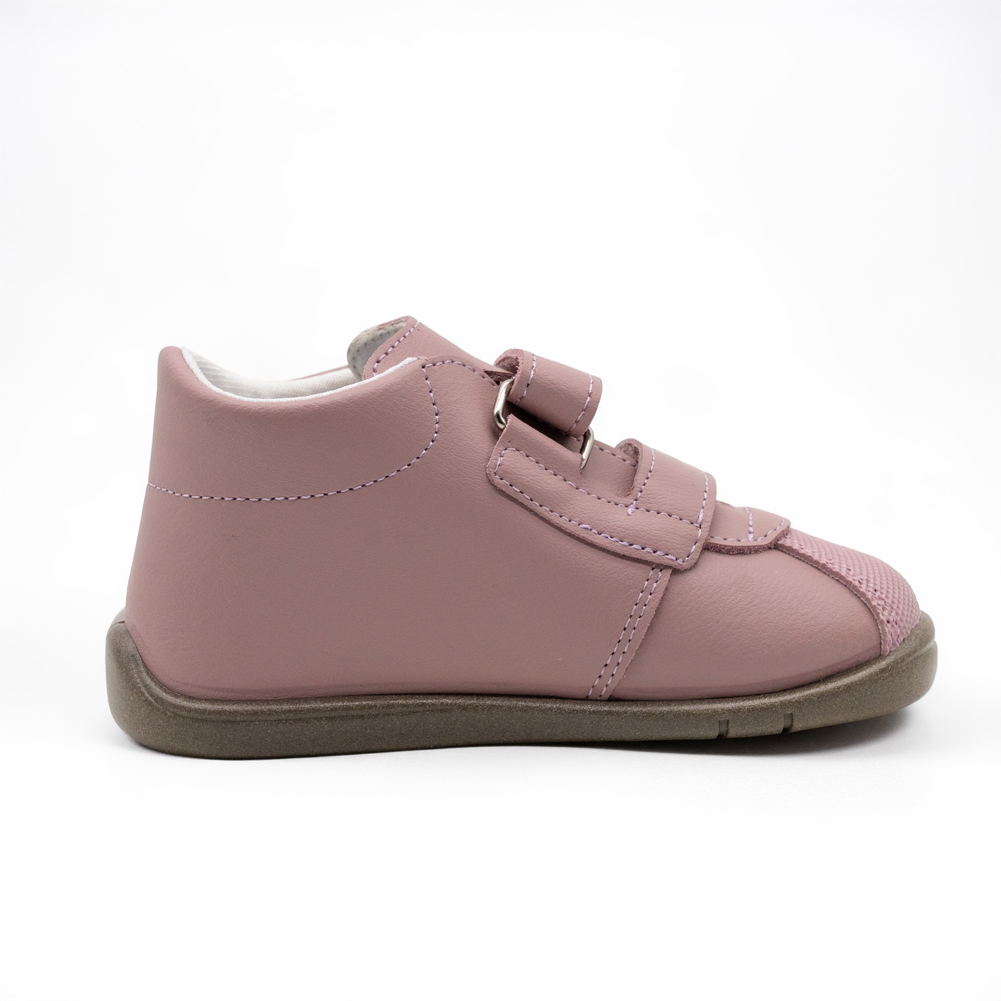 Pantofi fete B500 Ana Maria –culoare roz, din piele , talpa flexibila, închidere velcro - imagine 4
