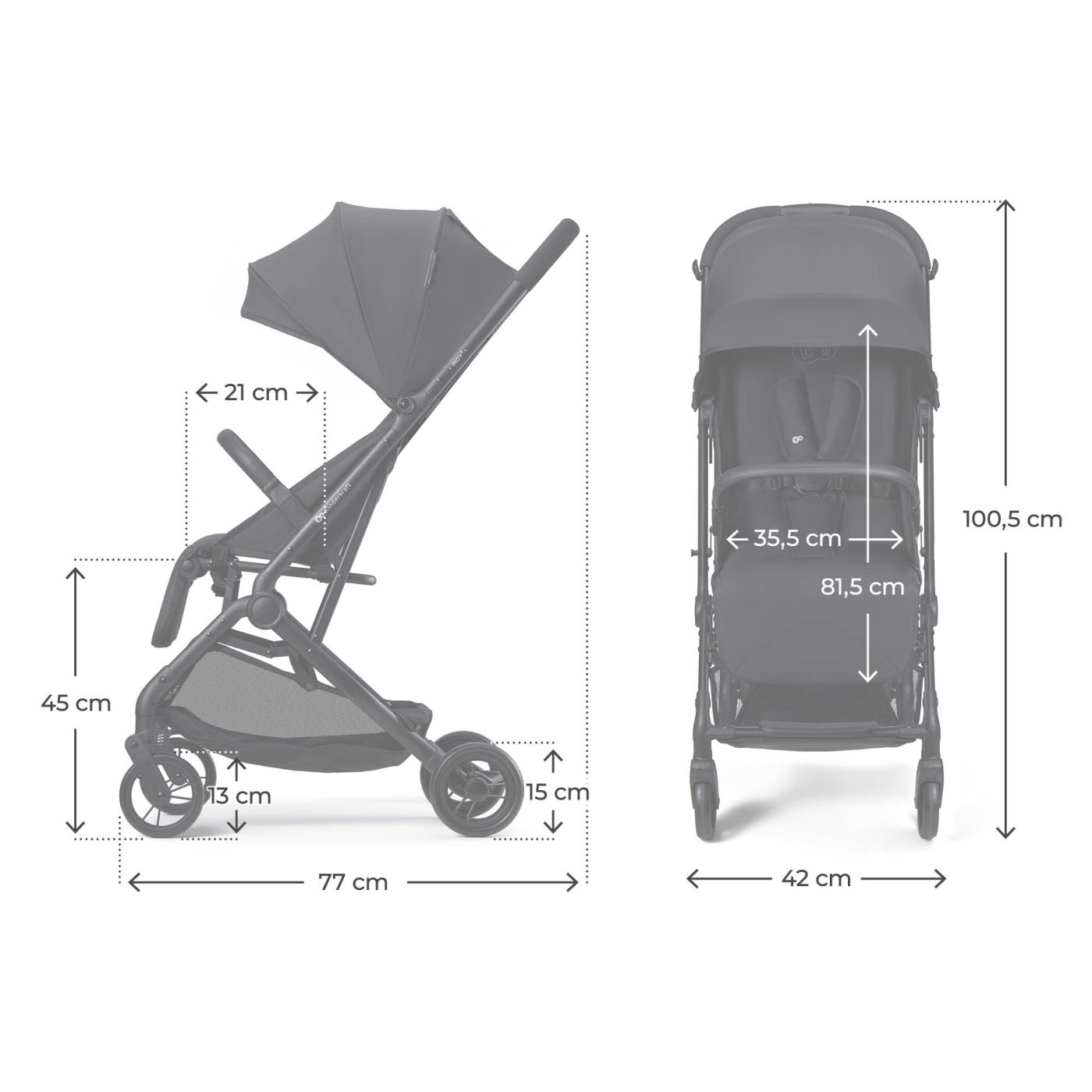 CARUCIOR SPORT KINDERKRAFT INDY3, COAL BLACK - imagine 6