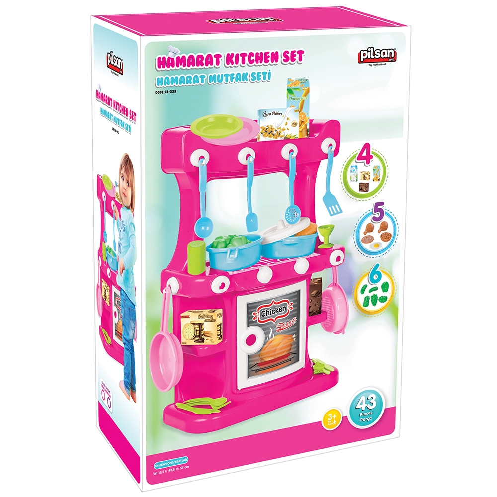 Bucatarie Pilsan Hamarat Kitchen Set pink - imagine 2