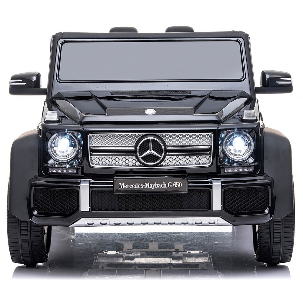 Masinuta electrica Chipolino SUV Mercedes Maybach G650 black cu scaun din piele si roti EVA - imagine 2