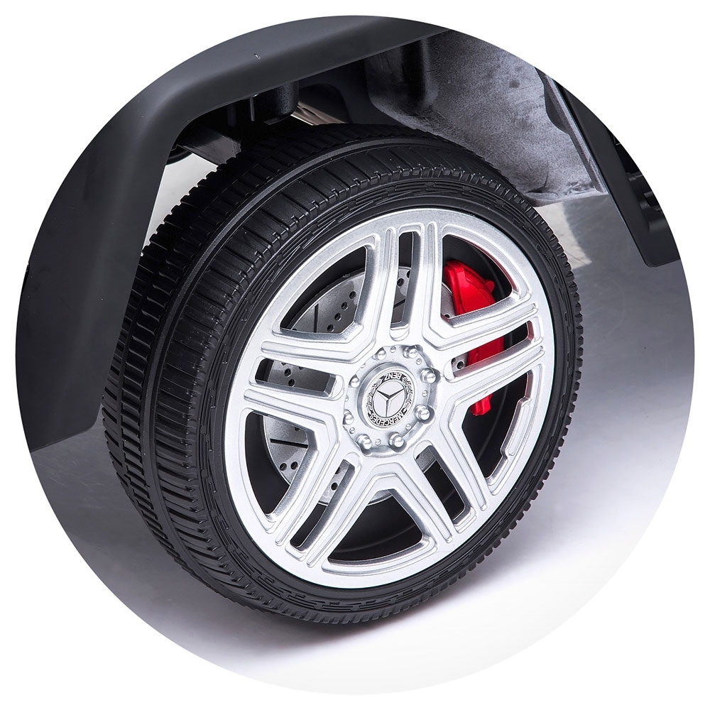 Masinuta electrica Chipolino SUV Mercedes Maybach G650 black cu scaun din piele si roti EVA - imagine 10