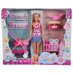 Alternative view of Set Simba Steffi Love New Born Baby Set papusa 29 cm, 1 bebelus si accesorii