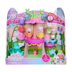 GABBYS DOLLHOUSE FAIRYLANDIA SET DE JOACA PETRECERE CU CEAI CU FIGURINE SI ACCESORII GABBYS DOLLHOUSE FAIRYLANDIA SET DE JOACA PETRECERE CU CEAI CU FIGURINE SI ACCESORII