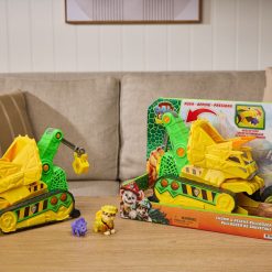 Alternative view of PATRULA CATELUSILOR FILMUL CU DINOZAURI SET BULDOZER CU FIGURINA RUBBLE SI ACCESORII
