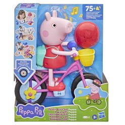 PEPPA PIG SET GATA DE PEDALAT PAPUSA PEPPA CU BICICLETA SI ACCESORII PEPPA PIG SET GATA DE PEDALAT PAPUSA PEPPA CU BICICLETA SI ACCESORII