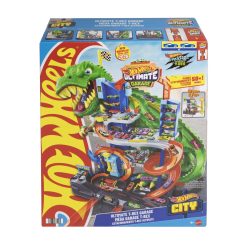 Alternative view of HOT WHEELS CITY SET DE JOACA GARAJ T REX SUPREM CU 2 MASINUTE INCLUSE